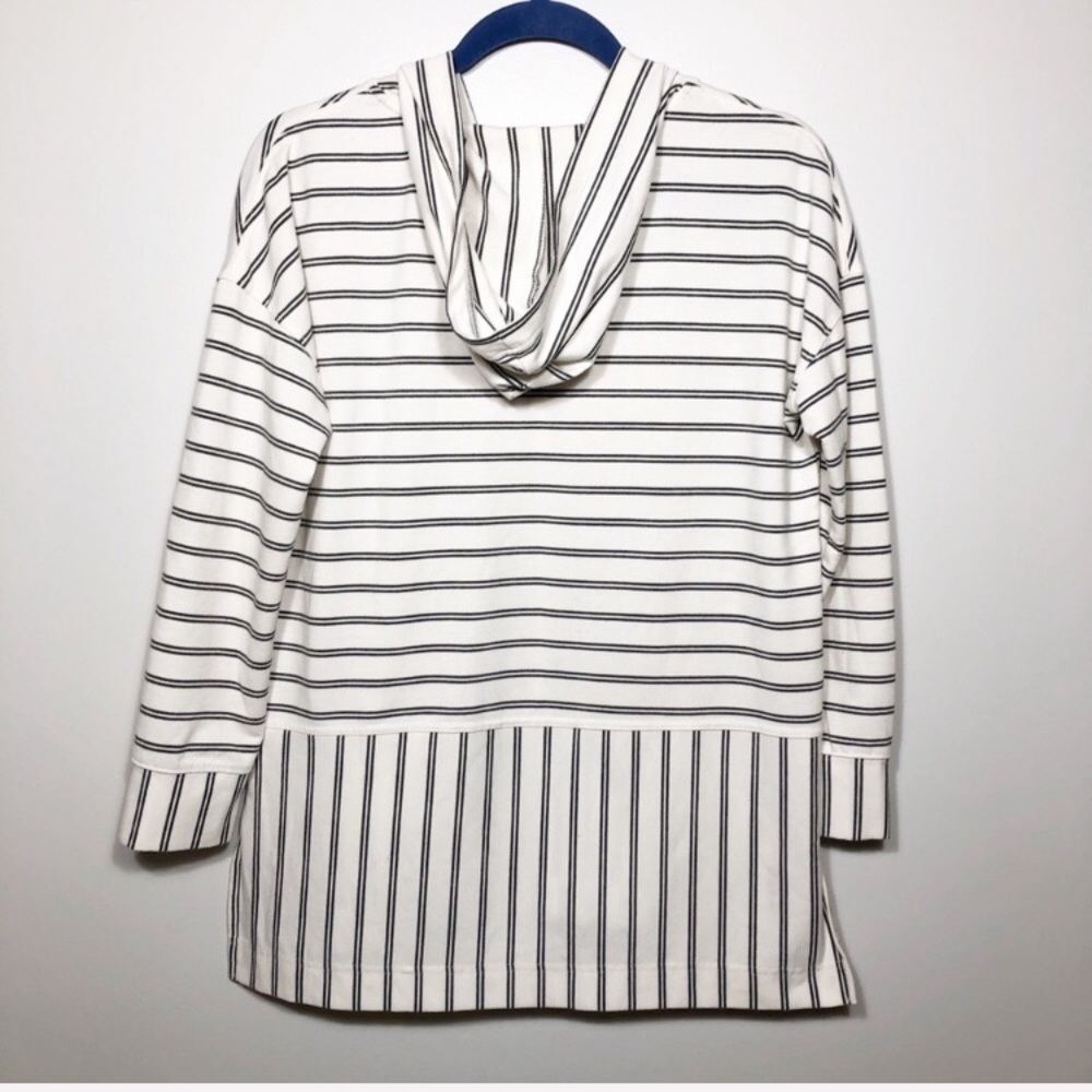 Mello Day Beach Hoodie Off White Black Stripes S - Picture 3 of 5